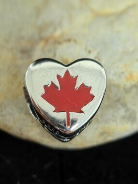 Pandora Flag I Love CANADA Exclusive Heart Charm, S925 Silver Jewelry (Women's)